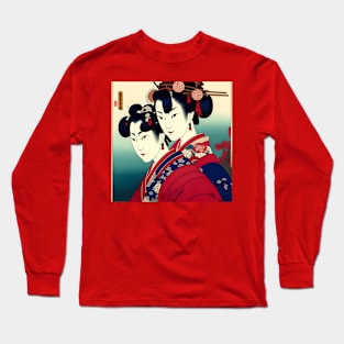 Geisha Study C in Japanese Style Long Sleeve T-Shirt